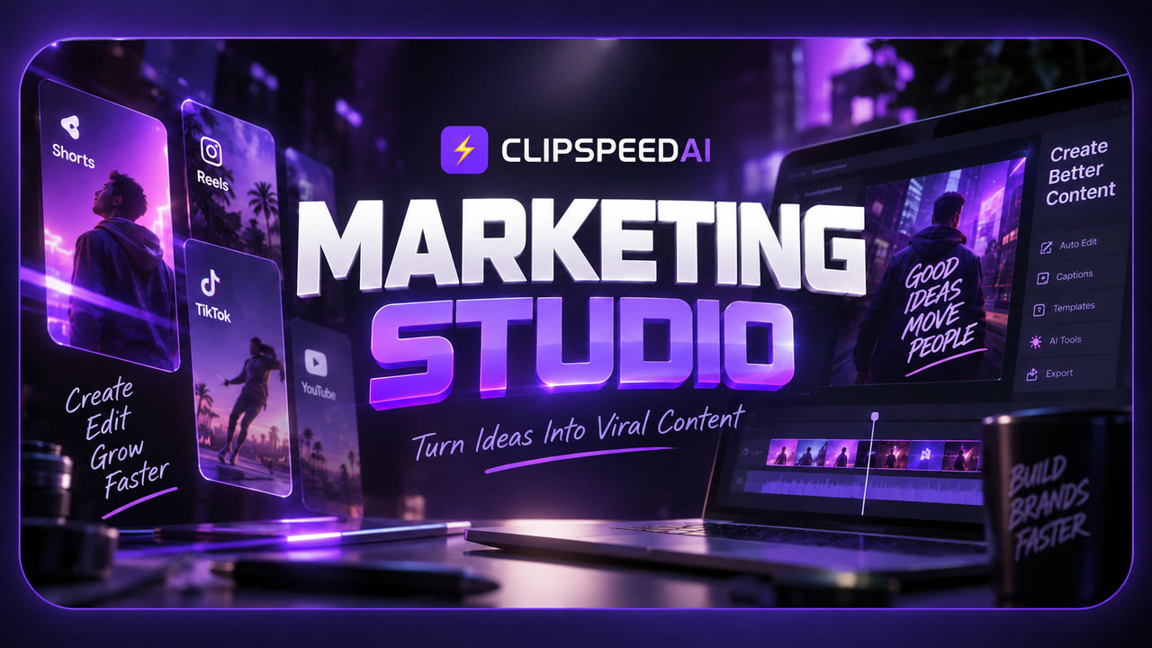 ClipSpeedAI Marketing Studio artwork