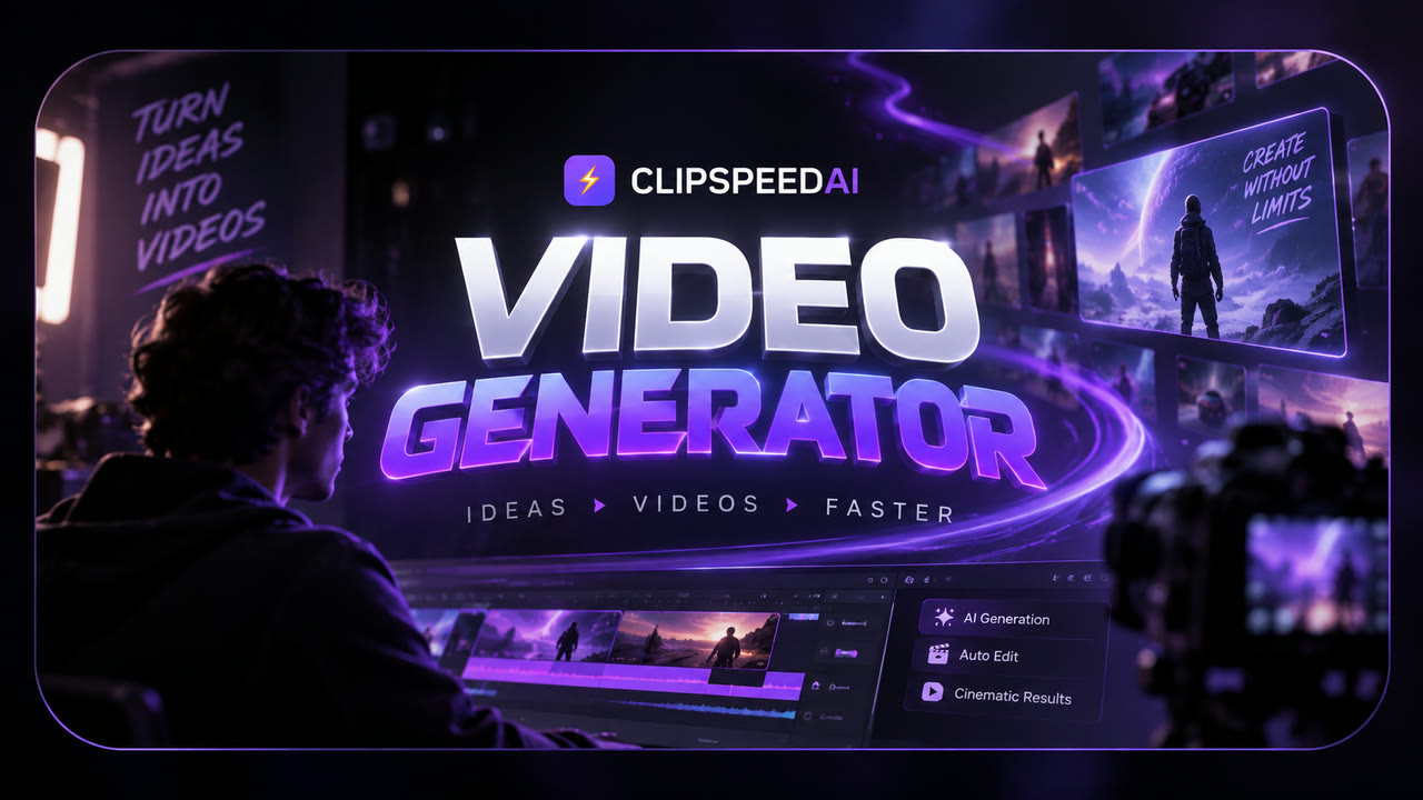 ClipSpeedAI Video Generator artwork